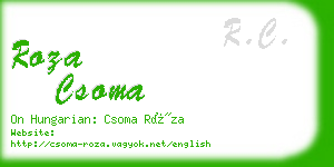 roza csoma business card